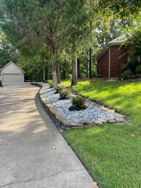 Mesa Grey Rock and Knockout Roses